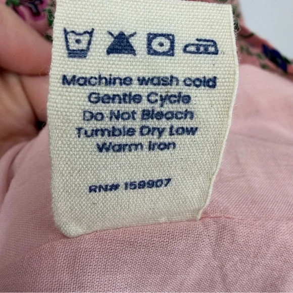 NWT Printfresh Florence Dress Gilded Greenhouse Print L Organic Cotton Midi Pink - Picture 9 of 10